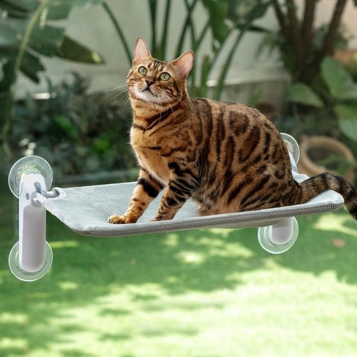 GUUSIIHOMEねこベッド猫ハンモックネコハンモック猫ベッド吸盤式窓用猫ハンモックふわふわ折り畳み可能..