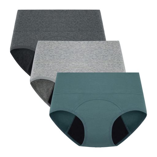 [POPKOK][ポップコー]サニタリーショーツレディース生理用ショーツ下着セット女性用綿ハイウエスト漏れ..