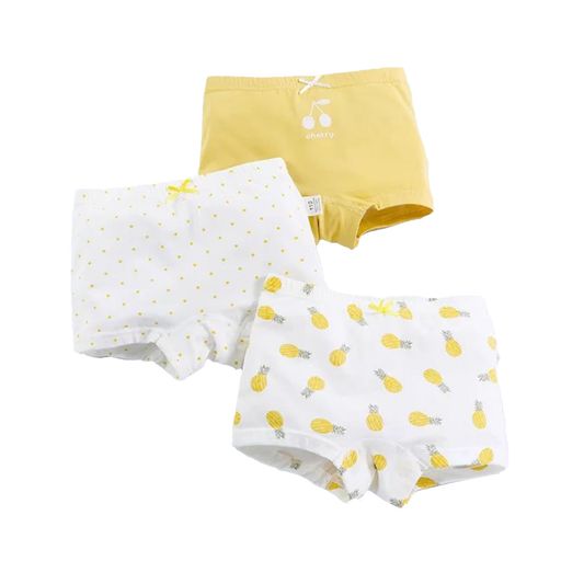 [MUUZU]3枚セット子供下着インナーパンツ下着女の子肌着インナーパンツキッズジュニア子供ガールズ保育園セット小学生女児ボクサーパンツ(110A8)