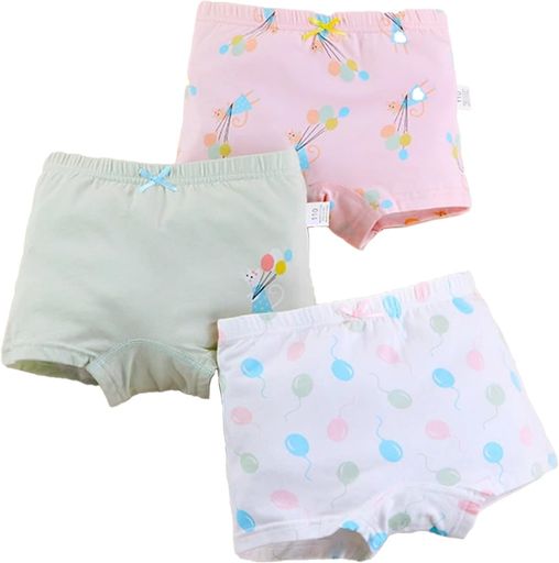 [MUUZU]3枚セット子供下着インナーパンツ下着女の子肌着インナーパンツキッズジュニア子供ガールズ保育園セット小学生女児ボクサーパンツ(120A7)
