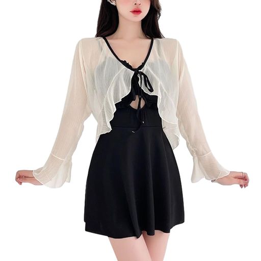 [EnagmourCheripo]水着レディースワンピースセクシー体型カバーバスト軽量肩出しおしゃれかわいい無地..