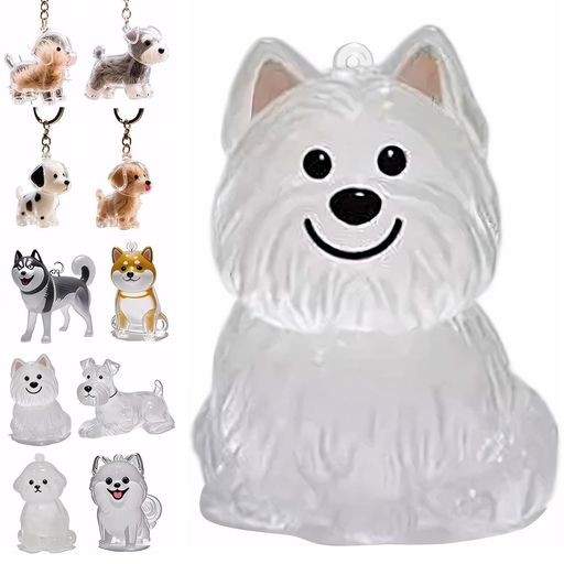 WoLraYuan犬の毛チャームキーホルダーペット遺ヘア収納ケース(Eタイプ)