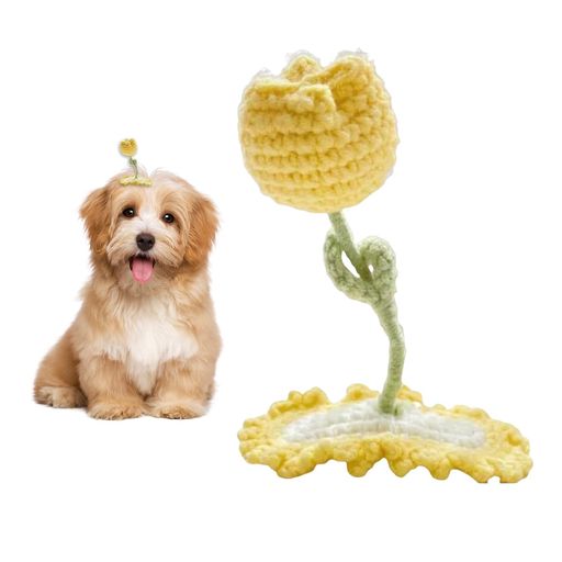 TVETE犬猫髪飾りペットヘアピンアクセサリー可愛い3Dチューリップすべり止め着脱簡単ヘアピン軽量前髪..