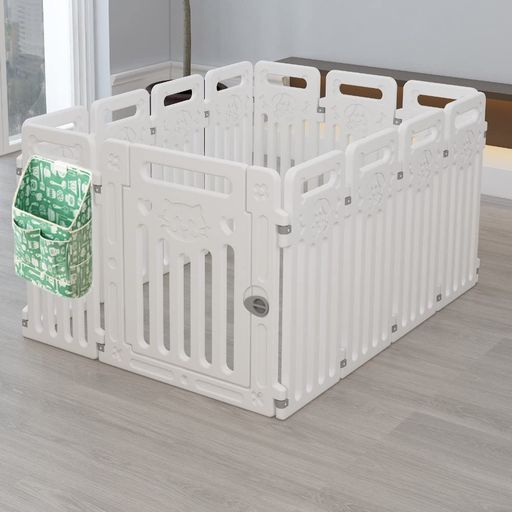 ペットフェンス中大型犬用ペットフェンス全成長期使用可ドア付きDIYゲージペット柵室内ドッグカタチ変更可折り畳み式簡単組み立て工具不要ペット用ハイゲート脱走防止柵...