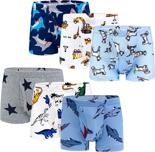 [Lakumai]キッズブリーフ男の子肌着前開きボクサー男児用インナー子供下着通気無蛍光の天然綿100%ボク..