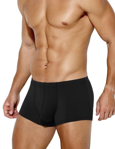 [ArjenKroos]ボクサーパンツメンズ下着アイスシルク涼しい男性ボクサーブリーフ無地快適通気性吸汗速乾おしゃれ前閉じスポーツアンダーウェアAK7010ブラック1枚XXL