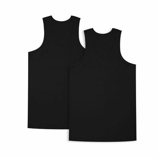 [HomyComy]タンクトップメンズインナーシャツ2枚組綿100%肌着下着コットンUネックノースリーブ防菌防臭..