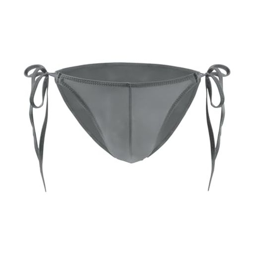 [AmyCoulee]紐パンメンズビキニセクシー男性ブリーフ下着男性用セクシーランジェリーアイスシルクパンツ接触冷感通気性吸汗速乾(Navy)