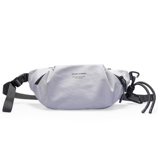 MARKRYDENボディバッグショルダーバッグメンズ斜めがけ大容量ワンショルダーアウトドア登山スポーツ軽量撥水丈夫耐久(グレー)