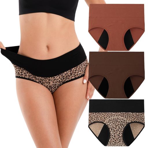 [INNERSY]サニタリーショーツレディース生理用ショーツ下着吸水ショーツハイウエスト綿生理用パンツ女..