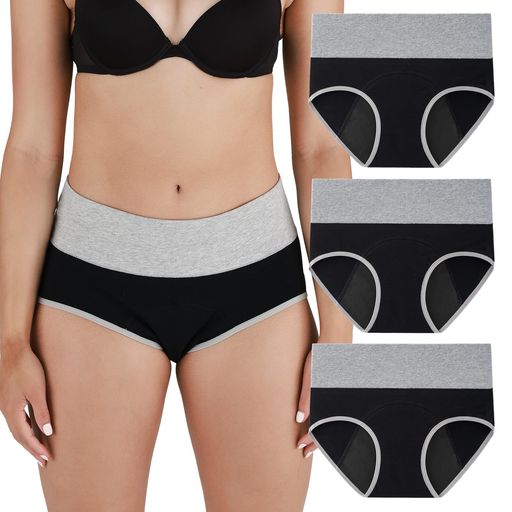 [INNERSY]サニタリーショーツレディース生理用ショーツ下着吸水ショーツハイウエスト綿生理用パンツ女..