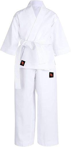 [Muenan]上製純綿空手道空手スーツ空手着子供用大人子ども空手衣フルコンタクト授業用道着(120)