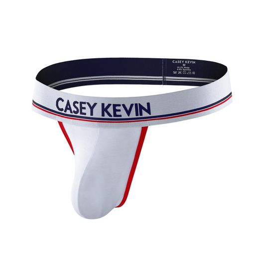 [CaseyKevin]メンズTバック前裆のみセクシー下着モダール立体縫製ローライズ通気性吸湿速乾肌にやさしい男性用インナーアンダーウェアスポーツおしゃれCK4079ホワイトM