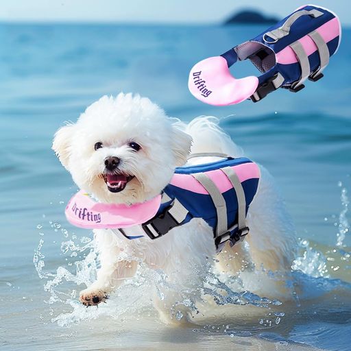 YucahypeXS-2XLペット犬用ライフジャケット調節可能小型犬中型犬大型犬高浮力軽量救助ハンドル付き救命..