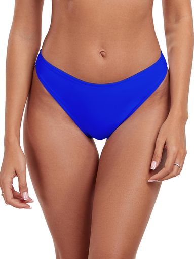 [RELLECIGA]水着ビキニショーツレデイース水着インナースイムショーツミッドウエストハイカットプール海温泉(ロイヤルブルーL)