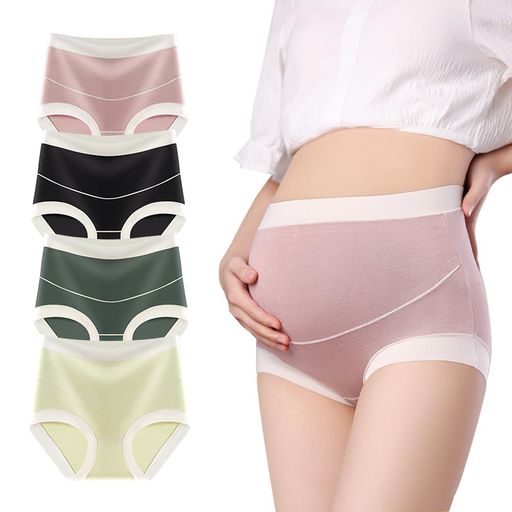 [MIIFIT]マタニティショーツハイウェストお腹肌にやさしいすっぽり妊婦パンツシームレス産前産後綿妊娠..