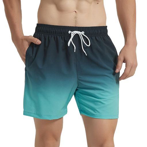 [SUNDAYROSE]水着メンズ海水パンツサーフパンツインナー付き通気速乾ボードショーツショートパンツ男性夏短パンスポーツ大きいサイズLブラックブルー