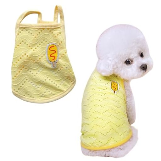 Timoya犬服夏ひんやりタンクトップ冷感メッシュ涼しい夏用犬夏服薄手通気性無袖クールベスト伸縮性着脱..