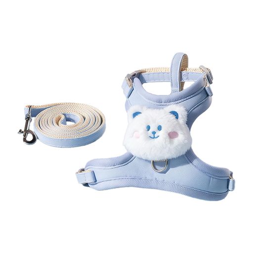 猫ハーネスリード猫牽引ロープ猫ハーネス猫用胴輪猫具軽量抜けないダブルロック子猫子犬小型犬散歩お出..