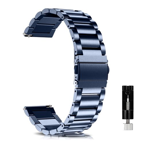 ⌚【幅広い適用範囲】:弊社の製品は幅18mm/20mm/22mm/24mmのバンドであるから。そのため、ラグ幅18ミリ20ミリ22ミリ24ミリのスマートウォッチやカジュアルウォッチに対応します。※ご注文前に、バックルのタイプとサイズを確認してください。製造工程の細部まで心遣い新作デザインで、審美性に配慮されており、自分でも長く愛用できます。 ⌚【高品質素材】高品質の304Lステンレス素材と真空メッキ塗料でできています。表面は細かく処理されており、耐摩耗性と耐食性が高く、錆びることはありません。ブレスレットにはダブルバックルが装備されています。【バンドサイズ】165mm〜220mmの手首サイズに対応です。5mm~10mm誤差があります ⌚【簡単なインストール】両端は、ツールなしで18mm/20mm/22mm/24mmの高速リリースバンドでカスタマイズされ、簡単にインストールして分解できます。手首であろうと大きな手首であろうと、リンクを削除したり、快適にリンクを追加したりすることで長さを変更できます。