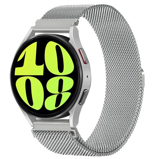 [DMVEIMAL]腕時計バンド20mm22mmスマートウォッチベルトレディースメンズ用メタルメッシュ交換ベルト、ミラネーゼループ、通気、ビジネス、ステンレス、マグネット(2)