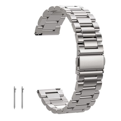 [GOHHME]時計バンドベルト24mmステンレス時計ベルト24ミリスマートウォッチバンドベルト腕時計バンド24mm交換ベルト金属ベルトメタルベルト(シルバー24mm)