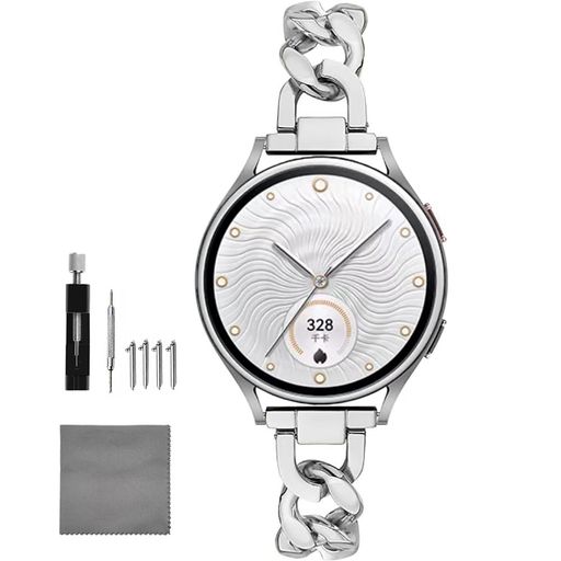 [TICFROG]チェーンベルト20mm時計バンドステンレススマートウォッチバンド20ミリ交換ステンレス金属ベルト肌に優しい防水防汗男女通用調整工具付