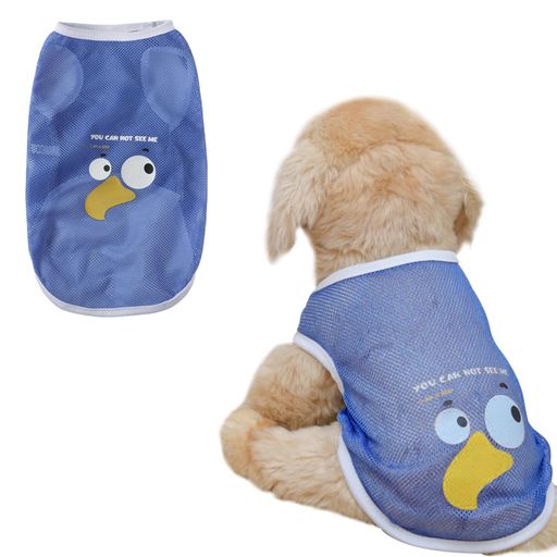 AmzBarley犬服春夏ベストメッシュひんやり動物柄プリント犬服夏シャツ薄い通気性涼しい軽量速乾犬服夏..