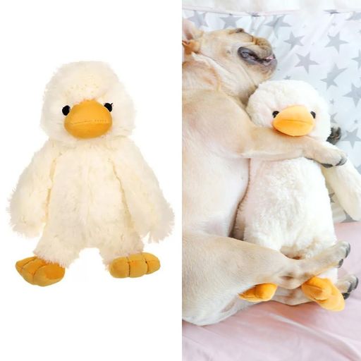 YBGGJOあひる抱き枕ぬいぐるみ噛むおもちゃ可愛い音の出る1個入りおもちゃ犬もこもこ柔らかい洗える耐..