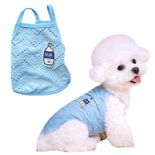 Timoya犬服夏ひんやりタンクトップ冷感メッシュ涼しい夏用犬夏服薄手通気性無袖クールベスト伸縮性着脱..