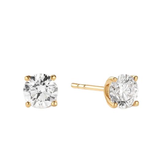 FANCIMEダイヤモンドピアスレディースメンズ片耳用K14イエローゴールド「InfinitySpark」0.5カラット(D..