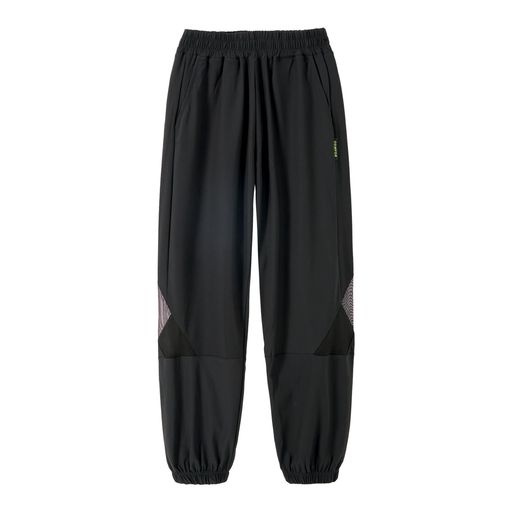 [Rolanko]子供ズボン男の子ロングパンツ接触冷感夏服薄手日焼け防止冷房対策軽量速乾ゆったり無地ブラック130