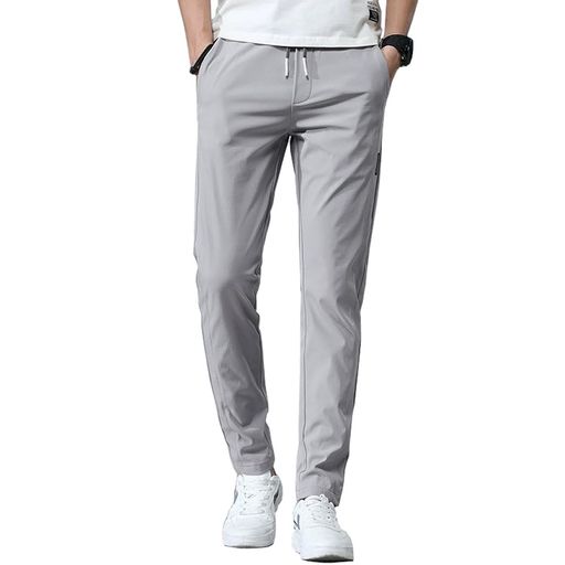 接触冷感ズボンメンズパンツ夏ジョガーパンツ軽量ストレッチスウェットパンツ涼しい速乾ボトムス涼感レギパンメンズ薄手イージーエアパン部屋着ゴルフ夏服アイスシルクパンツ