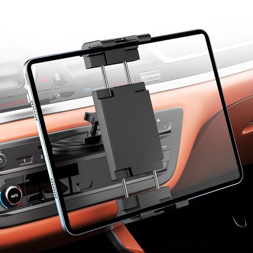 PLDHPROタブレットホルダー車載スマホホルダーcdスロット5.1-15.6インチ安定性iPad、GalaxyTab、iPhone&他のスマホに対応ipad車ホルダー(ブラック)