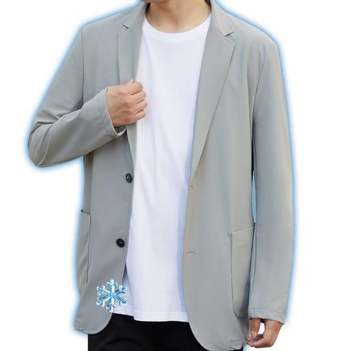 Rakuten - [VICALLED]テーラードジャケットメンズ夏服冷感ジャケットuvカット通気吸汗速乾ストレッチ耐シワ性ビジネス