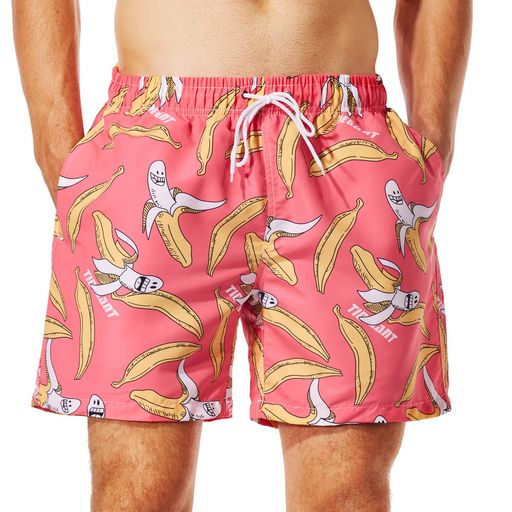 [SUNDAYROSE]水着メンズインナー付きおしゃれ海パン男性用水着トランクスサーフパンツピンクおしゃれス..