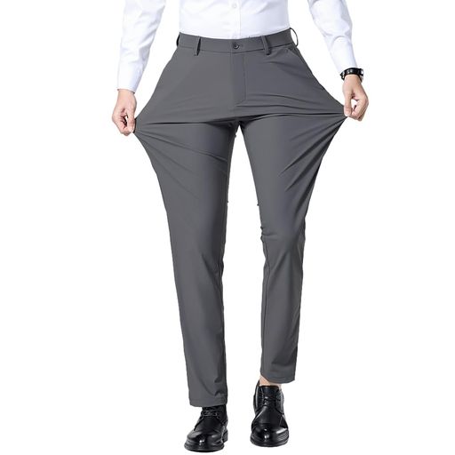 [Topsky]スラックスメンズ夏ビジネスアイスシルクパンツメンズストレッチパンツ接触冷感スーツズボン仕事着夏用スラックス吸水速乾薄手涼しいシワ防止ノータック冷感涼感洗えるボトムス