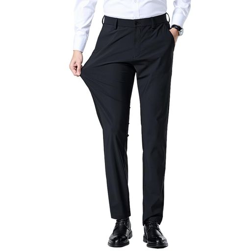 [Topsky]スラックスメンズ夏ビジネスアイスシルクパンツメンズストレッチパンツ接触冷感スーツズボン仕事着夏用スラックス吸水速乾薄手涼しいシワ防止ノータック冷感涼感洗えるボトムス