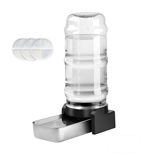 Marchul8.6L犬猫用ウォーターディスペンサー(ステンレス製ウォーターボウルと3つのフィルター付き)自動..