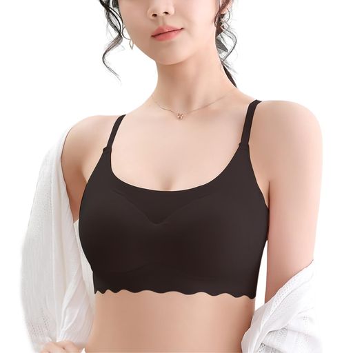 [MOOKISOO]柔らかナイトブラノンワイヤー昼夜兼用締め付け感ない脇高スムーズ立体パッド可愛い美乳吸汗..