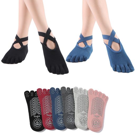 [Amzbag]5本指ヨガソックス3D滑り止めピラティス靴下つま先ありピラティスソックス通気性抗菌防臭速乾..