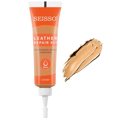 [SEISSO]革補修クリームレザー補修靴補修革色落ち補修革クリームレザーシート補修革ハンドル補修合成皮革補修ソファ財布チャイルドシートベルト補修靴傷消し(チェリー)