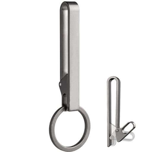 [TIMULTI]チタンキーホルダーベルトクリップカラビナベルトフック落ちないメンズおしゃれキーチェーン..