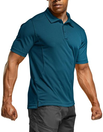 [CQR]ポロシャツメンズ半袖吸汗速乾メッシュドライフィットネスゴルフスポーツウェアトレーニングウェアクールビズシンプル速乾性通気性快適大きいサイズTOK002-DTL_3XL