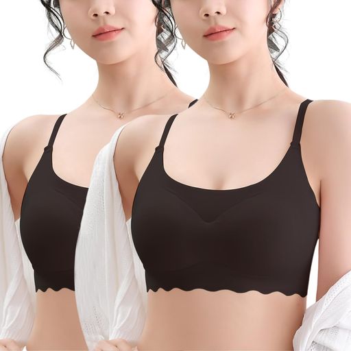 [MOOKISOO]柔らかナイトブラノンワイヤー昼夜兼用締め付け感ない脇高スムーズ立体パッド可愛い美乳吸汗..