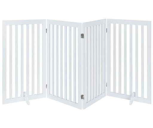 unipawsペットゲート置くだけ簡単木製折りたたみ式伸縮可能(幅121-186cm高さ91.5cm)玄関/階段/ドア用ペ..