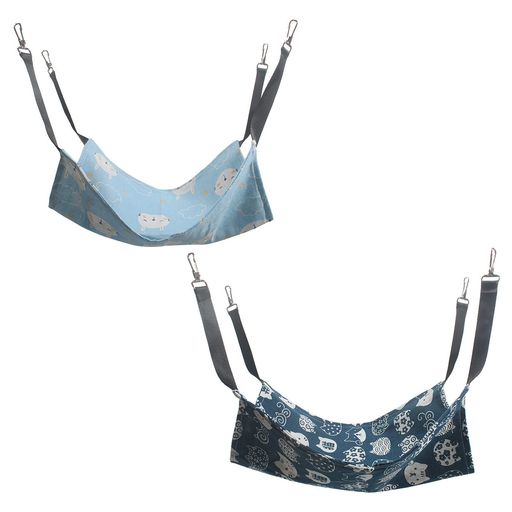 2枚入猫ハンモックハムスターハンモックメタルバックル付き小動物昼寝ハンモック夏用27*27cm通気性ぶら..