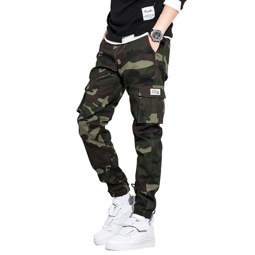 [netero]迷彩カーゴパンツメンズミリタリータクティカルパンツ綿大きいサイズアウトドア調整紐秋冬春夏..