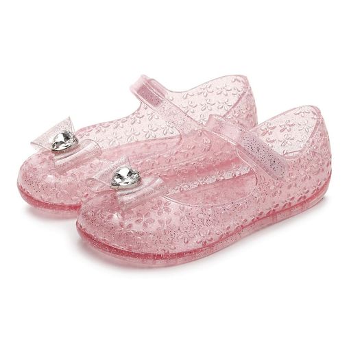 [sunyhom]子供靴サンダルプリンセスシューズ女の子子供シューズラプンツェルキッズ光るエルサハロウィンコスプレラバーサンダルガラスの靴履きやすいキラキラお姫様(ピンク16.0cm)