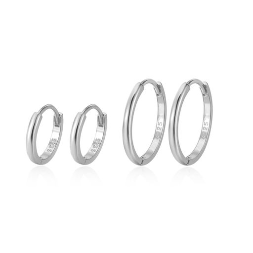 ピアスレディースシルバー925金属アレルギー対応フープピアスつけっぱなし小さめシンプルリング母の日誕生日記念日